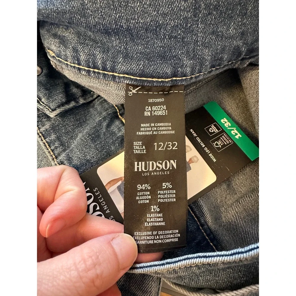 Hudson NWT Belted Wide Leg Jeans | Size 12 - Picture 10 of 13